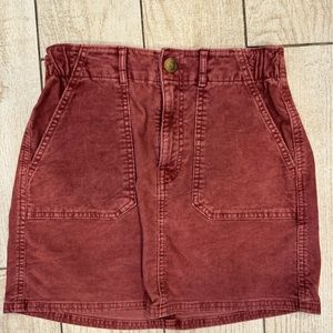 American Eagle Corduroy maroon skirt Size 2